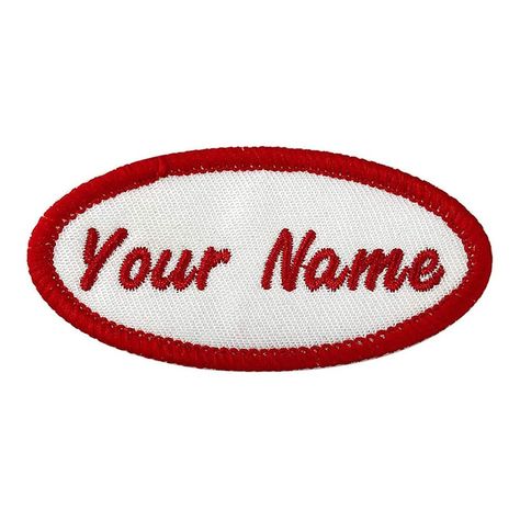 PRICES MAY VARY. Quantity: 2 pieces .THE BACK STYLE: IRON ON, SEW ON with MERROW border. Please know Border color same as Text Color! Patch size: 3 x 1.45 inches (7.5 x 3.8 cm), Maximum Lettering : 10 letter. Text on Patch are Centered 4 kinds of Font style and 6 kinds of Embroidery Thread :Black, White, Pink, Blue, Red, Orange. Custom Oval Name Patches - Perfect for jeans, jackets, vests, hats, bags, Uniforms, bags, shirts HOW TO CUSTOM: Click “CUSTOMIZE NOW” Then choose your Favorite Thread co Clothing School, Uniform Work, Senior Overalls, Biker Patches, Cute Patches, Patches Fashion, Embroidered Name, Name Patches, Sewing Tags