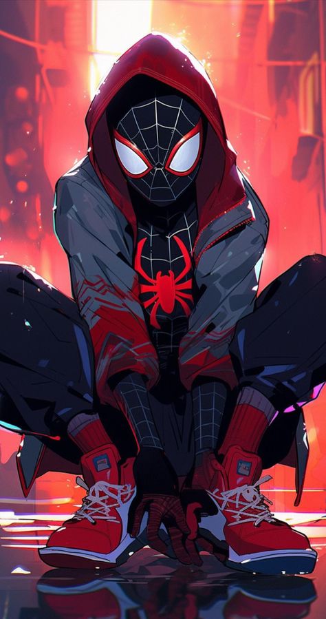 Into The Spiderverse Characters, Miles Morales Aesthetic, Spiderverse Art, Spiderman Comic Art, All Spiderman, Image Spiderman, Miles Spiderman, Spiderman Drawing, Spiderman Art Sketch