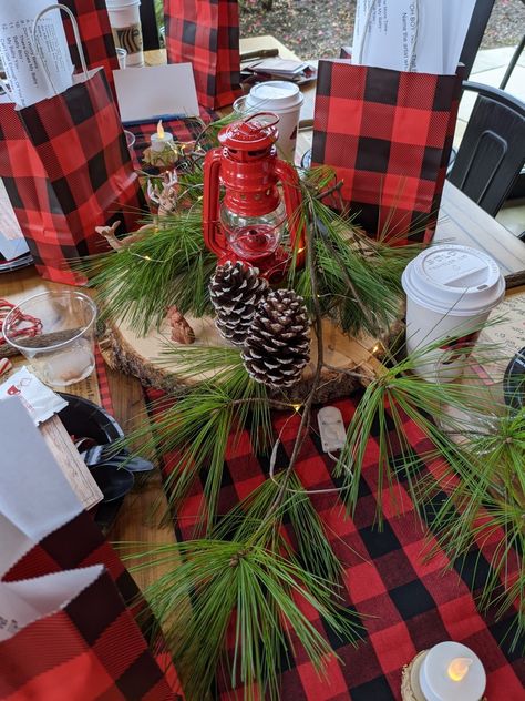 Lumberjack Baby Shower Theme, Outdoor Fall Parties, Buffalo Plaid Birthday, Fire Theme, Plaid Baby Shower, Flannel Christmas, Plaid Wedding, Lumberjack Baby Shower, Lumberjack Baby