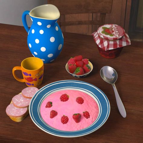 Yum! I'm extra hungry today so I got Bear to make me a big breakfast, strawberries are my favourite! Now I'm ready for my busy day, I'm… | Instagram post from Masha And The Bear Official (@mashaandthebear) Bear Recipes, Barbie Food, Fire Food, Food Cartoon, Food Clipart, Big Breakfast, Cute Snacks, Masha And The Bear, Big Meals