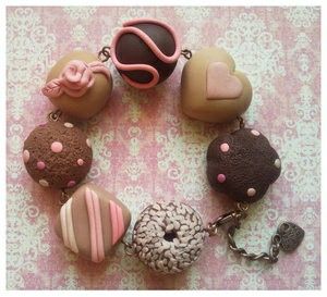 Pasta Diy, Choco Biscuit, Pulseras Kandi, Mint Ice Cream, Facebook Link, Candy Jewelry, Pasta Francesa, Clay Food, My Jewelry