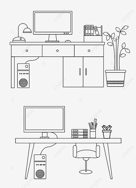 Drawing Desk Ideas, How To Draw A Desk, How To Draw Table, Desk Drawing Sketch, Desk Reference Drawing, Study Room Drawing, Desk Doodles, Desk Sketch, Architecture Desk