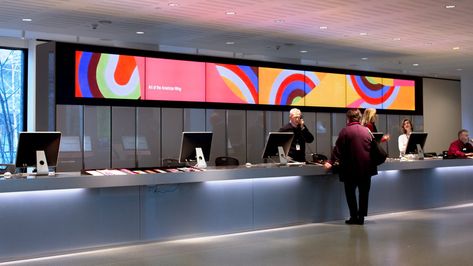 Print Advertising Design, Digital Signage System, Boston Museum Of Fine Arts, Living Room Lighting Design, Loft Designs, Digital Signage Displays, Signage Board, Interactive Walls, Signage System