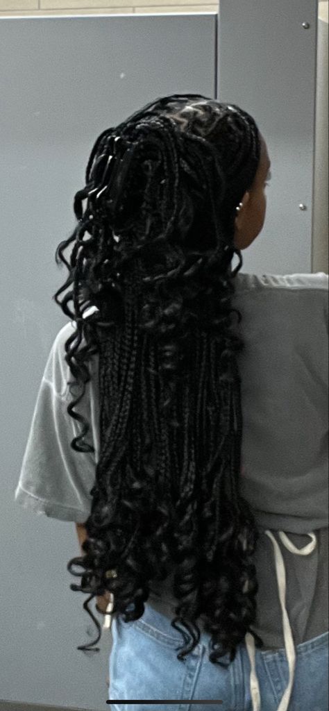 French Curl Braids, Curl Braids, French Curl, Goddess Braids Hairstyles, Box Braids Hairstyles For Black Women, Cute Braided Hairstyles, Cute Box Braids Hairstyles, Quick Braided Hairstyles, Protective Hairstyles Braids