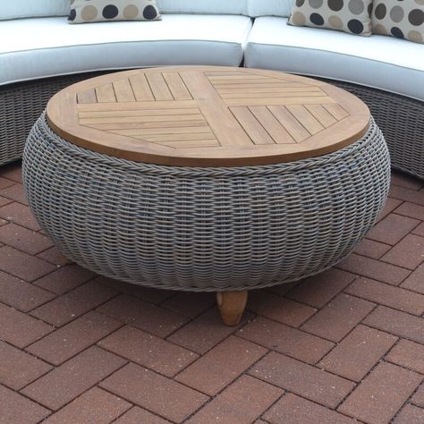 Bayou Breeze Dane Outdoor Teak Ottoman | Wayfair Diy Outdoor Footstool, Kursi Ban, Tire Furniture, Patio Daybed, Patio Ottoman, Stylish Coffee Table, Outdoor Ottomans, Cube Ottoman, Diy Sofa