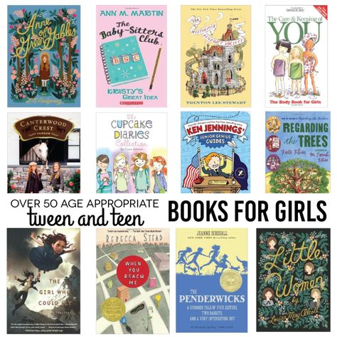 Over 50 Age Appropriate Tween and Teen Books for Girls.  Fun holiday gift ideas! www.thirtyhandmadedays.com Books For Girls, Teen Books, Middle Grade Books, The Body Book, Famous Books, Books For Teens, Kids Reading, Kids' Book, Book Girl