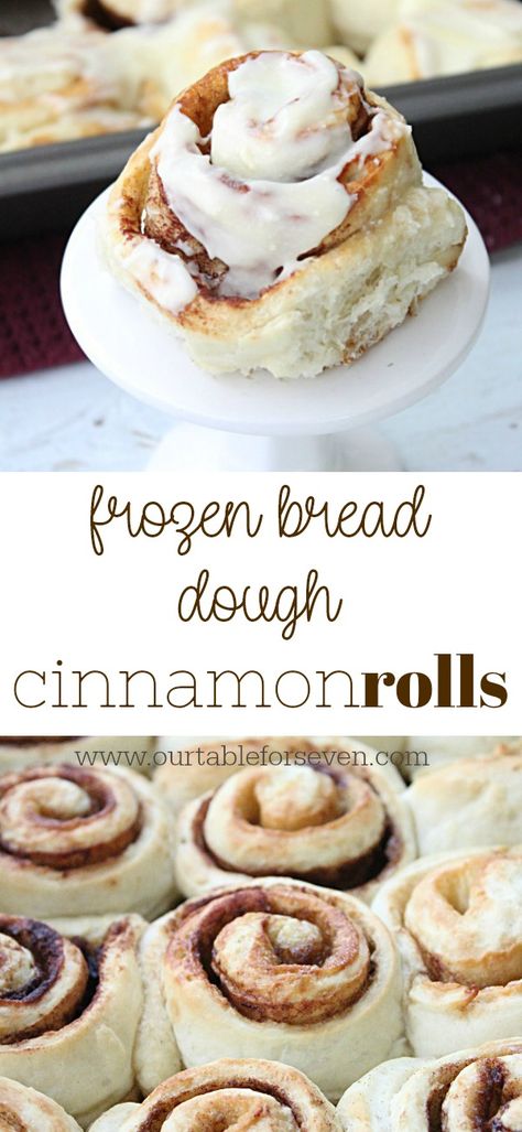 Frozen Bread Dough Cinnamon Rolls, Bread Dough Cinnamon Rolls, Frozen Bread Dough Recipes, Assorted Breads, Rhodes Bread Dough, Cinnabon Rolls, Cinnamon Desserts, Frozen Dinner Rolls, Cinnamon Roll Cheesecake