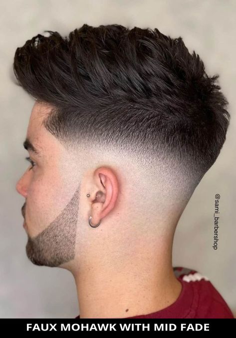 Mohawk Fade, Best Mens Haircuts, Braids With Fade, Mid Fade Haircut, Low Skin Fade, Low Fade Haircut, Mid Fade, Tapered Haircut, Mens Hairstyles Thick Hair