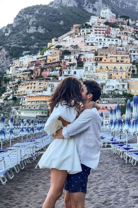 Honeymoon destinations Positano Engagement, Costa Amalfi, Almafi Coast Italy, Positano Italy Amalfi Coast, Couple Travel Photos, Holding Each Other, Amalfi Coast Travel, Lost In Love, Travel Pose