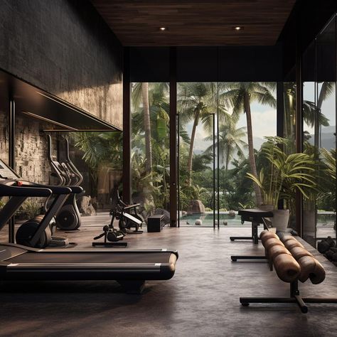 Luxury Mansion Home Designs: AI-Generated Home Renderings Home Rendering, Ruang Gym, Luxury Home Gym, Private Gym, Luxury Gym, Luxury Mansion, Futuristic Home, Gym Interior, Home Gym Design