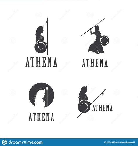 Illustration about Silhouette of athena logo vector design. Illustration of fitness, armor, design - 231345646 Odyssey Tattoo Greek, Athena Tattoo Simple, Athena Logo, Athena Symbol, Greek Goddess Tattoo, Pallas Athena, Athena Tattoo, Twin Tattoos, Chest Ideas