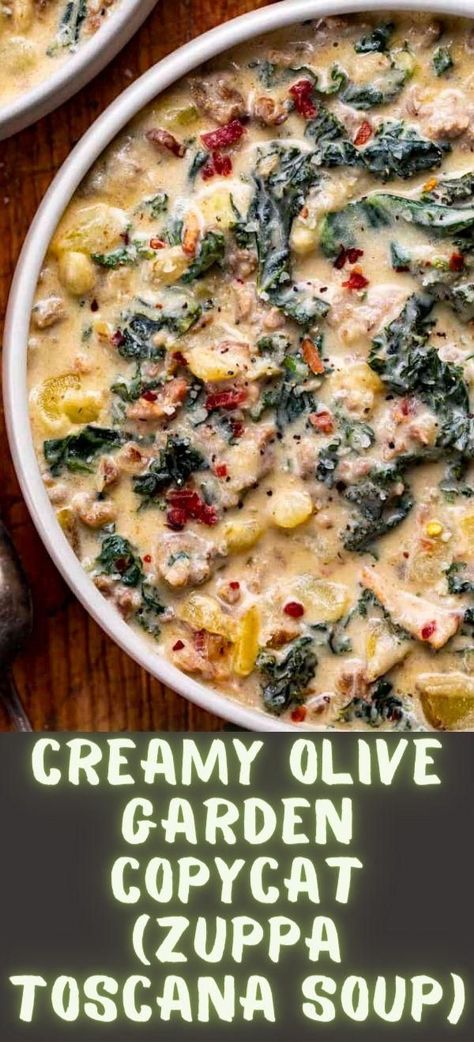 Toscana Soup Olive Garden, Copycat Zuppa, Zuppa Toscana Soup Olive Garden, Copycat Zuppa Toscana, Soup Olive Garden, Potatoes And Kale, Olive Garden Zuppa Toscana, Olive Garden Copycat, Zuppa Toscana Soup