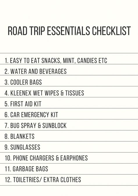 Field Trip Checklist, Field Trip Outfit, Road Trip Checklist, Trip Checklist, Road Trip Kit, School Trips, Essentials Checklist, Road Trip Packing List, Road Trip Activities