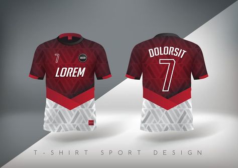 Sports Jersey Design T Shirts, Red Jersey Design, Sports Jersey Template, Sport T Shirt Design, Volleyball Jersey Design, Sports Apparel Design, Badminton Jersey, Cricket T Shirt Design, Polo T Shirt Design