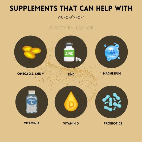 Supplements that can help with acne. ✨️ Acne is often times an inflammatory response within the body. Your gut health DOES connect to your skin health. Acne Supplements, Healthy Fast Food Options, Clear Skin Diet, Acne Tips, Skincare Supplements, Skin Facts, Skin Diet, Skin Supplements, Skin Care Business