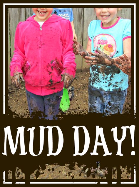 Preschool Mud Day!  Some FUN and MUDDY ideas to get the kiddos dirty.  Sensory play, art, gardening, small world play . . . just add mud! Mud Activities, Messy Play Ideas, Outdoor Play Ideas, Mud Play, Spring Gardens, Kids Mud, Summer Preschool, Outdoor Education, Play Day