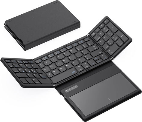 Keyboard With Touchpad, Portable Keyboard, Home Computer, Bluetooth Keyboard, Online Support, Wrist Support, Latest Tech, Work Bag, Multi Tasking