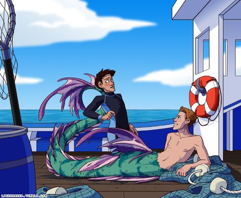 Merman Dean Horses Drawing, Powerful Creatures, Male Mermaid, Male Artworks, Cartoon Fanart, Mermaid Man, Anime Mermaid, Marine Biologist, Mermaids And Mermen