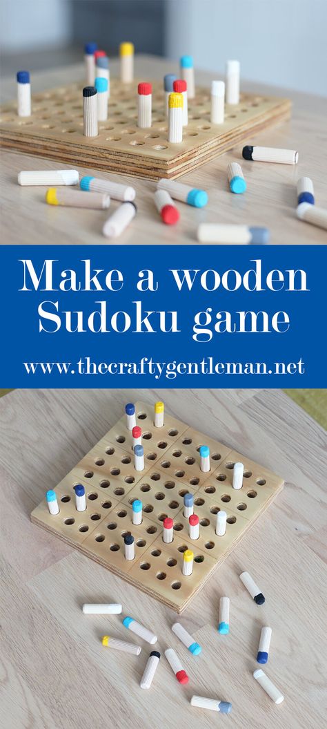 How to make a DIY wooden Sudoku game - Handmade games - Gift ideas for men - Easy woodwork projects for beginners Diy Wood Projects For Men, Diy Gifts For Christmas, Diy Gifts Cheap, Handmade Games, Diy Projects For Men, Diy Gifts For Men, Handmade Gifts For Men, Easy Handmade Gifts, Handmade Gifts Diy