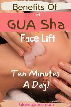 Discover the benefits of lifting, sculpting, and toning with a Gua Sha facelift using a simple ten-minute technique at Glowitgreen.com! A daily rejuvenating facial massage will keep your face looking more defined, and smooth. Great for depuffing a bloated face in the morning or for a relaxing massage at night, Gua Sha makes a huge difference when done regularly! Find out how and why you should use this technique in your natural beauty routine! Depuffing Routine, Depuffing Face Massage, Facial Massage Benefits, Bloated Face, Gua Sha Routine, Face Massage Anti Aging, Facial Massage Techniques, Face Massage Techniques, Natural Beauty Routine