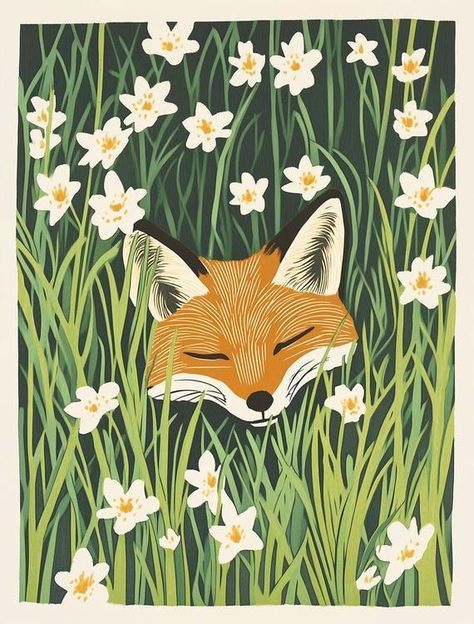 Whimsical Fox in Lush Garden Canvas Print Inspired by Nature's Beauty for Wall Art Home Decor by CustomCanvasCurators 🌼 Embrace the tranquil vibes with our stunning canvas print featuring a whimsical fox frolicking amidst a sea of vibrant flowers! 🦊🌸 Perfect for adding a touch of nature-inspired charm to any space, this delightful artwork is a sure conversation starter. Available for both home delivery and digital download, it's a versatile piece that's bound to captivate nature enthusiasts... Earthy Whimsical Decor, Fox Den, Large Gallery Wall, Nature Artists, Custom Canvas Prints, Art Populaire, Whimsical Decor, Lush Greenery, Vibrant Flower