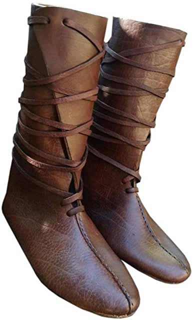 Amazon.com: mens medieval shoe Halloween Boots, Medieval Boots, Medieval Shoes, King Shoes, Medieval Cosplay, Costume Boots, Halloween Shoes, Canvas Leather Bag, Cosplay Halloween