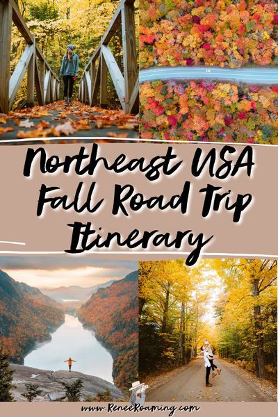 Northeast Road Trip, England Road Trip Itinerary, Renee Roaming, Fall Foliage Trips, England Road Trip, East Coast Vacation, Fall Foliage Road Trips, Autumn Travel, New England Road Trip