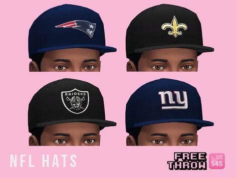 Repost and Updated: NFL Hats Sims 4 Cc Accessories Hats Male, Sims 4 Cc Cap Male, Sims 4 Male Hats, Compton Hat, Sims 4 Get Together, List Of Synonyms, Cc Hats, Cc Mods, Sims 4 Cc Shoes