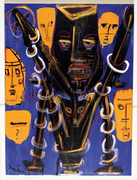 The Paintings of Miles Davis | Open Culture Miles Davis Poster, Miles Davis Art, Wild Art, Dangerous Minds, Kind Of Blue, Musica Rock, Jean Michel Basquiat, Miles Davis, Jazz Festival