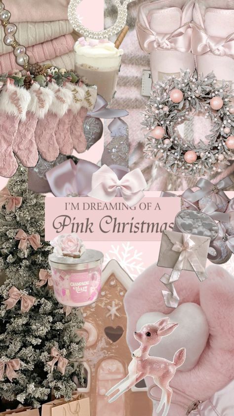 pink christmas Pink Christmas Iphone Wallpaper, Pink Christmas Wallpaper, Pink Christmas Background, A Pink Christmas, Pink Pink Pink, Christmas Dreaming, Wallpaper Set, Xmas Wallpaper, Pink Xmas