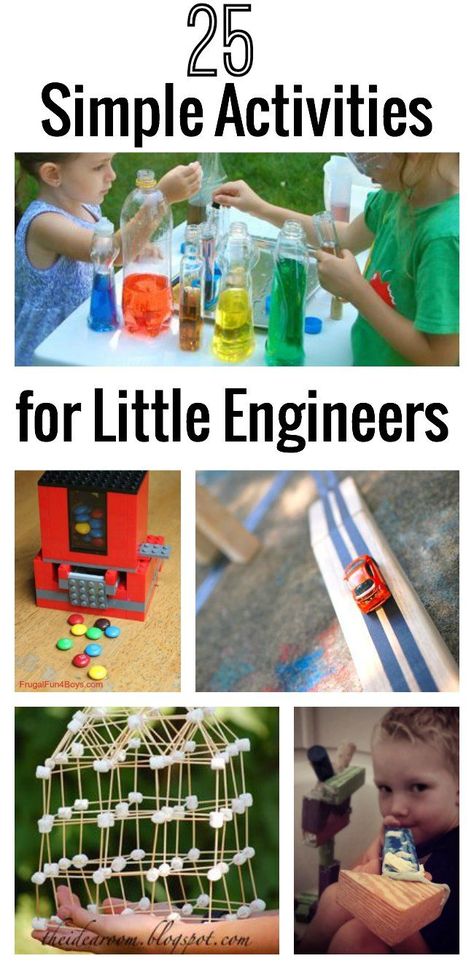 Do you have a budding engineer in the family? Check out these 25 simple activities for little engineers! Preschool Stem, Engineering Activities, Simple Activities, Stem For Kids, Grande Section, Summer Learning, Engineering Projects, Preschool Science, Homeschool Science