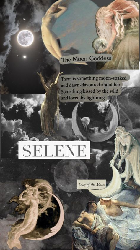 Goddess of the moon Selene Greek Mythology, Selene Goddess, Goddess Of The Moon, Goddess Aesthetic, Greek Mythology Gods, Wiccan Magic, Goddess Art, Moon Goddess, Greek Goddess