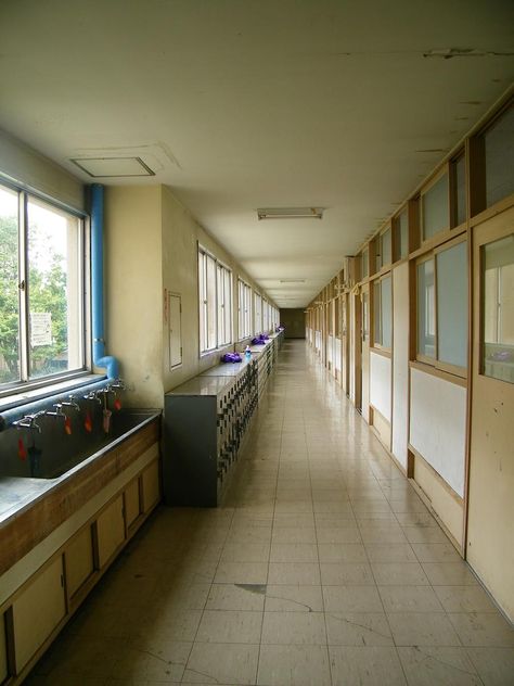 Japanese School Hallway by JeanneABeck on DeviantArt Japanese Hallway, School Hallway, Classroom Interior, School Hall, Japanese High School, School Hallways, School Interior, Natsume Yuujinchou, Kushina Uzumaki