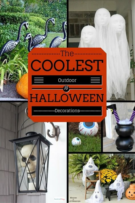 The coolest outdoor Halloween decorations featured on Princess Pinky Girl Outdoor Halloween Decor Front Yards, Scary Halloween Decorations Outdoor Diy, Candy Spoons, Jar Decoration Ideas, Easy Outdoor Halloween Decorations, Fettuccini Alfredo, Scary Halloween Decorations Outdoor, Princess Pinky Girl, Deco Halloween