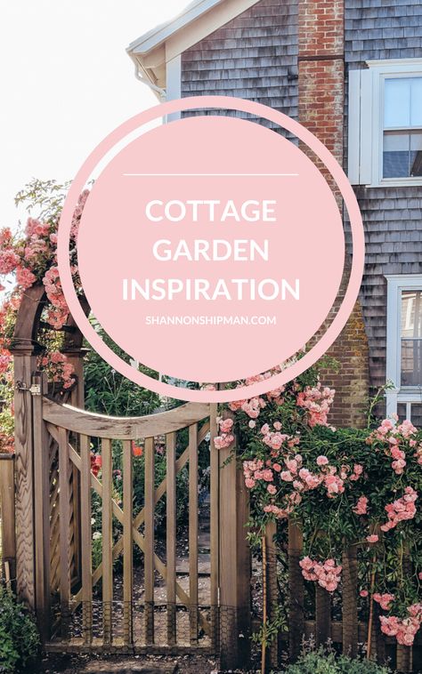 Some Serious cottage garden inspiration in this post featuring New England Cottage Gardens and what cut flowers i'm planting in my garden! #garden #gardenideas #cottagegarden #cottagegardenideas #gardeninspiration Country Romance Garden, Cottage Fencing Ideas, Front Garden Cottage Style, Nantucket Landscaping Ideas, Layered Flower Bed Ideas, Cottage Garden Fence, Cottage Garden Inspiration, Sconset Nantucket, Modern Cottage Garden