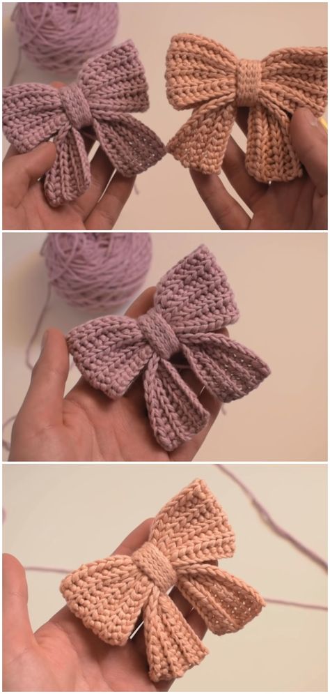 Crochet Easy Bow Ornament - Love Crochet Crochet Bow Headband Pattern Free, Large Crochet Bows Free Pattern, Crochet Bow Ornament, Love Crochet Pattern Free, Crochet Hairbow Free Pattern, Crochet Ribbon Pattern Free, Crochet Big Bows Free Pattern, Crochet A Bow Free Pattern, Crochet Bow Applique