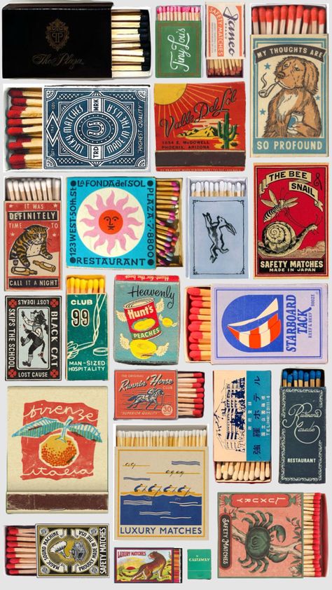 #matchbox #matchboxes #wallpaper #phonewallpaper #vintagematchboxes #collage #collagewallpaper Creativity Inspiration, Matchbox Art, Dorm Posters, Cute Wallpaper Backgrounds, Ipad Wallpaper, Funky Art, Graphic Poster, Wall Collage, Pattern Wallpaper