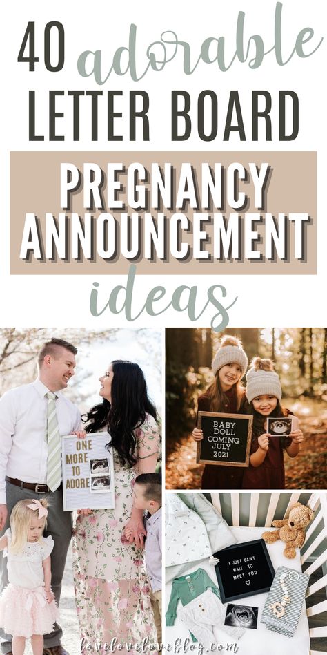 Collage of baby announcements with a letter board. Twin Letter Board Announcement, Letter Board Gender Announcement, Baby Board Announcement, Baby Girl Announcement Ideas, Pregnancy Announcement Board, Letterboard Pregnancy Announcement, Baby Announcement Board, Second Child Announcement, Pregnancy Announcement Letter Board