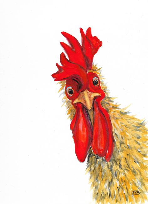 Animal Chicken, Farm Animal Paintings, Colorful Rooster, Chicken Drawing, Chicken Bird, Rooster Painting, Chicken Painting, Rooster Art, Farm Art