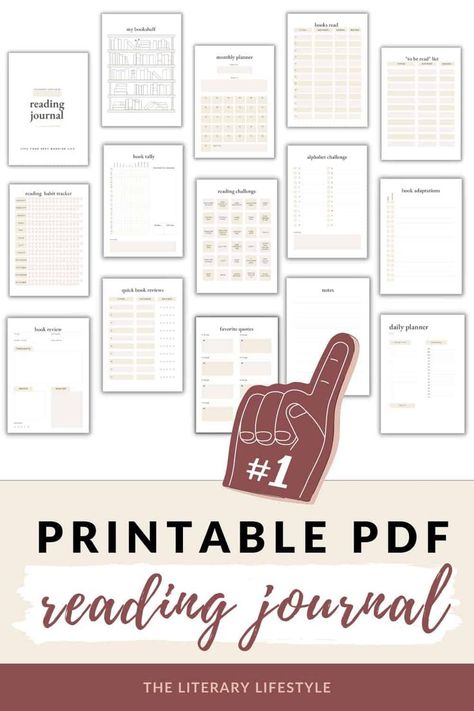 printable pdf reading journal Book Review Aesthetic, Daily Planner Book, Reading Journal Printable, Journal Printables Free, Book Review Journal, Book Reading Journal, Reading Notes, Daily Planner Pages, Digital Reading