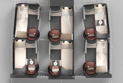 Flight First Class Planes, Airplane Interior Design, First Class Plane, Jet Interior, Airplane Interior, Private Jet Interior, Suite Design, Business Class Seats, First Class Seats