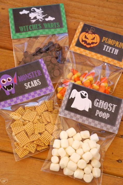 Veselý Halloween, Sac Halloween, Dulceros Halloween, Recetas Halloween, Halloween Goodie Bags, Hallowen Ideas, Halloween Goodies, Halloween Tags, Halloween Treat Bags