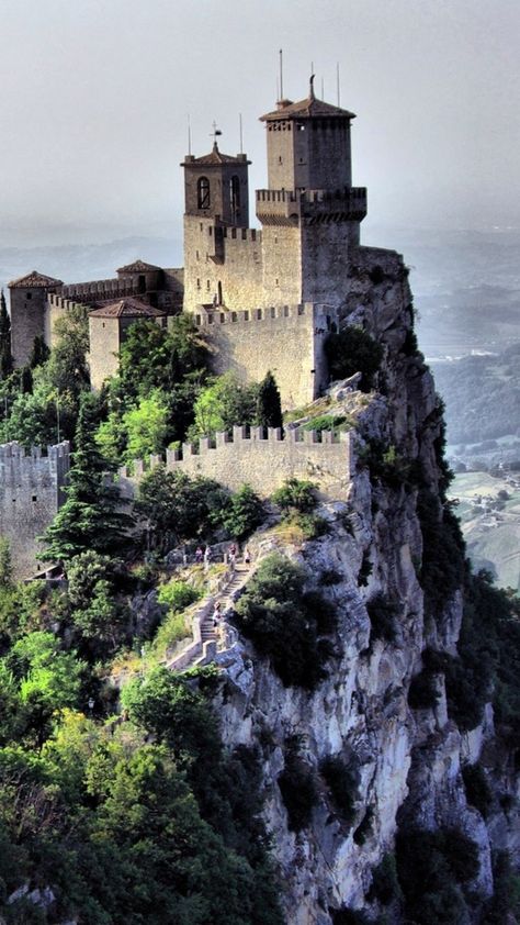 for palace of San Michele (San Marino) Chateau Medieval, Old Castle, Chateau France, Fantasy Castle, Beautiful Castles, A Castle, Medieval Castle, Beautiful Buildings, Fantasy Landscape