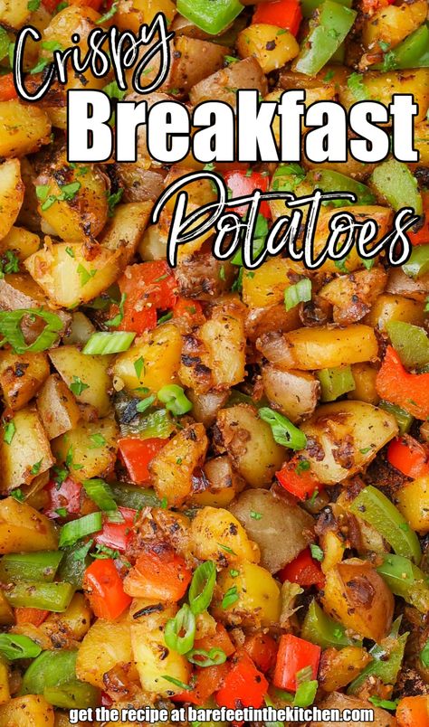 Southern Breakfast Potatoes, Potatoes With Peppers And Onions, Homemade Breakfast Potatoes, Easy Breakfast Potatoes, Fried Breakfast Potatoes, Potatoes O Brien, Breakfast Potatoes Recipe, Potatoes With Onions, Breakfast Potatoes Skillet