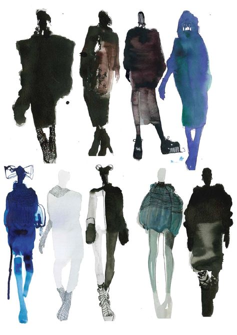 pinterest: jadecunnington Fashion Illustration Portfolio, Silhouette Mode, Fashion Design Sketchbook, Watercolor Fashion, Fashion Design Portfolio, Fashion Sketchbook, 캐릭터 드로잉, Fashion Illustration Sketches, Fashion Portfolio