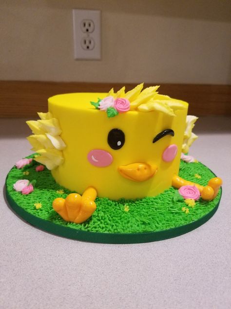 My Easter Chick cake Chicken Cake Ideas, Spring Cakes Ideas, Chicken Cakes Birthday, Easter Cakes Ideas, Easter Chick Cake, Easter Cake Ideas, Easter Cake Designs, Easter Themed Cakes, Chick Cake