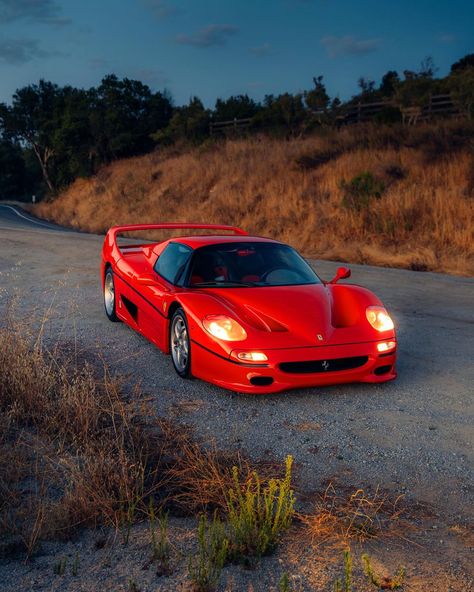 F50 up for auction this week from @dkengineering on the @carhunaplatform, obviously couldn’t resist to take it for a evening canyon shoot… | Instagram Seductive Photos, Top Luxury Cars, 8 Seconds, Super Sport Cars, Exotic Sports Cars, Classic Sports Cars, Ferrari Car, Pretty Cars, Tuner Cars