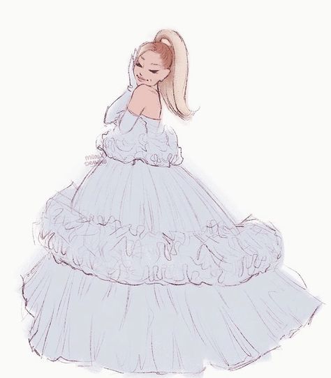 this Ari Grammy sketch is so cute 🥺 Pink Fluffy Unicorn, Meet Gala, Fluffy Unicorn, Ariana Grande Anime, Ariana Grande Background, Ariana Grande Drawings, Star Guardian, Ariana Video, Ariana Grande Fans