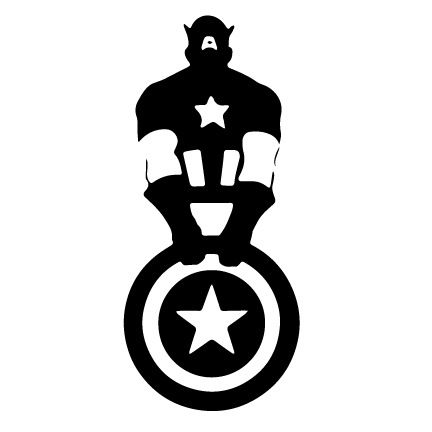 Captain America Svg, Captain America Motorcycle, Shield Tattoo, Captain America Art, Captain America Shirt, Scroll Saw Patterns Free, Star Stencil, Silhouette Stencil, Clipart Black And White