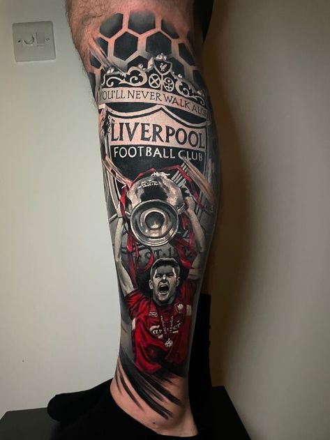 Liverpool Football Tattoo By Janis, limited availability @ Holy Trinity Tattoo Studio, Standish, Wigan, UK Lfc Tattoo, Liverpool Fc Tattoo, Liverpool Tattoo, Side Hip Tattoos, Trinity Tattoo, Revelation Tattoo, Redemption Tattoo, Football Tattoo, Salvation Tattoo